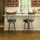  Amisco Brandy Pub Height Stool 41513-34 IMAGE 2