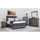  Mako Wood Furniture Megan M-6000 7 pc Queen Bedroom Set - Semi-Grey IMAGE 1