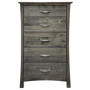  Mako Wood Furniture Megan M-6000 7 pc Queen Upholstered Bedroom Set - Semi-Grey IMAGE 3