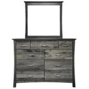  Mako Wood Furniture Megan M-6000 7 pc Queen Upholstered Bedroom Set - Semi-Grey IMAGE 4