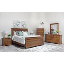 Mako Wood Furniture Decora 800 6 pc Queen Panel Bedroom Set - Caramel IMAGE 1