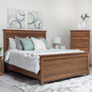  Mako Wood Furniture Decora 800 6 pc Queen Panel Bedroom Set - Caramel IMAGE 2