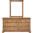  Mako Wood Furniture Decora 800 6 pc Queen Panel Bedroom Set - Caramel IMAGE 3