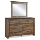 Signature Design by Ashley Trinell B446B89 9 pc Full Bookcase Bedroom Set IMAGE 2
