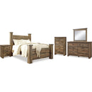  Signature Design by Ashley Trinell B446B80 8 pc Queen Poster Bedroom Set IMAGE 1