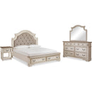  Signature Design by Ashley Realyn B743B59 6 pc King Upholstered Panel Storage Bedroom Set IMAGE 1