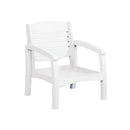  C.R. Plastic Products Bay Breeze DSF161-02 Arm Chair Frame - White IMAGE 1