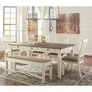  Signature Design by Ashley Bolanburg Bench Bolanburg D647-00 Large Upholstered Dining Room Bench (Dining Seating - Benches) IMAGE 11