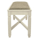  Signature Design by Ashley Bolanburg Bench Bolanburg D647-00 Large Upholstered Dining Room Bench (Dining Seating - Benches) IMAGE 3