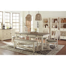  Signature Design by Ashley Bolanburg Bench Bolanburg D647-00 Large Upholstered Dining Room Bench (Dining Seating - Benches) IMAGE 7