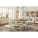  Signature Design by Ashley Bolanburg Bench Bolanburg D647-00 Large Upholstered Dining Room Bench (Dining Seating - Benches) IMAGE 9