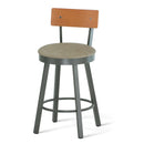  Amisco Lauren Pub Height Stool Lauren 40293 Spectator Height Swivel Stool - Tabaco/Metallo IMAGE 1