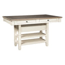  Signature Design by Ashley Bolanburg Counter Height Dining Table with Pedestal Base Bolanburg D647-32 Rectangular Dining Room Counter Table (Dining Tables - Rectangle) IMAGE 1