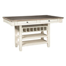  Signature Design by Ashley Bolanburg Counter Height Dining Table with Pedestal Base Bolanburg D647-32 Rectangular Dining Room Counter Table (Dining Tables - Rectangle) IMAGE 2