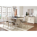  Signature Design by Ashley Bolanburg Counter Height Dining Table with Pedestal Base Bolanburg D647-32 Rectangular Dining Room Counter Table (Dining Tables - Rectangle) IMAGE 8