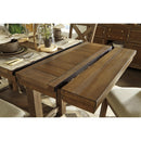  Signature Design by Ashley Moriville Counter Height Dining Table with Pedestal Base Moriville D631-32 Rectangular Dining Room Counter Extension Table (Dining Tables - Rectangle) IMAGE 3