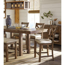  Signature Design by Ashley Moriville Counter Height Dining Table with Pedestal Base Moriville D631-32 Rectangular Dining Room Counter Extension Table (Dining Tables - Rectangle) IMAGE 6