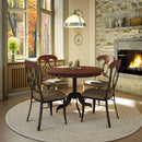  Amisco Cynthia Dining Chair Cynthia 35211 Chair - Antique Brass/Creme Brulee/Cognac IMAGE 2