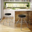  Amisco Bulb Counter Height Stool Bulb 42470 Counter Height Swivel Stool - Caviar/Magnetite IMAGE 2
