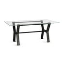  Amisco Parade Dining Table with Glass Top and Trestle Base 50966_51|90277 IMAGE 1