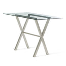  Amisco Andre Counter Height Dining Table with Glass Top and Trestle Base 50784|90260_56 IMAGE 1