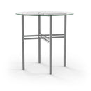  Amisco Round Carrefour Pub Height Dining Table with Glass Top and Trestle Base 50692-42|90242_24 IMAGE 1