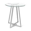  Amisco Round Dirk Pub Height Dining Table with Glass Top and Trestle Base 50834_14/90375 IMAGE 1