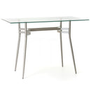  Amisco Anais Pub Height Dining Table with Glass Top & Trestle Base 50520-42/90260_56 IMAGE 1