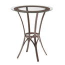  Amisco Round Kai Counter Height Dining Table with Glass Top 50707_58/90236_88 IMAGE 1