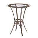  Amisco Round Kai Pub Height Dining Table with Glass Top 50807_58/90236_88 IMAGE 1