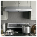  GE Profile 30-Inch Under Cabinet Range Hood with 4 Speeds hotte stain less IMAGE 4