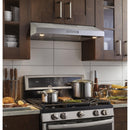  GE Profile 30-Inch Under Cabinet Range Hood with 4 Speeds hotte stain less IMAGE 6