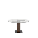 Canadel Round East Side Dining Table with Glass Top & Pedestal Base GRN05454CL19EESNF IMAGE 1