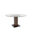  Canadel Round East Side Dining Table with Glass Top & Pedestal Base GRN05454CL19EESNF IMAGE 2