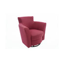  Goberce Swivel Fabric Accent Chair 9126 Accent Tub Chair - Red IMAGE 1