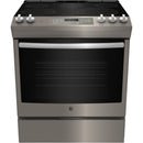  GE 30-inch Slide-in Electric Range with Self-cleaning oven and steam clean option cuisiniere ardoise IMAGE 1