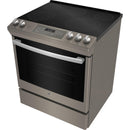  GE 30-inch Slide-in Electric Range with Self-cleaning oven and steam clean option cuisiniere ardoise IMAGE 2