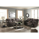  Signature Design by Ashley Boxberg Reclining Leather Look Loveseat with Console 3380394 IMAGE 8