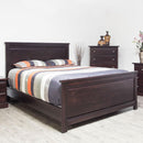  Mako Wood Furniture Decora King Panel Bed 600-K-CH-HB/FB/R/SLT IMAGE 2