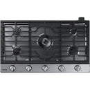  Samsung 36-inch Built-In Gas Cooktop with Wi-Fi Connectivity NA36N6555TS/AA IMAGE 1
