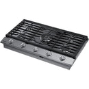  Samsung 36-inch Built-In Gas Cooktop with Wi-Fi Connectivity NA36N6555TS/AA IMAGE 2