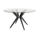  Canadel Round Downtown Dining Table with Glass Top GRN05454CL05MDPNF/BAS01005NA05MDP IMAGE 1