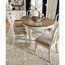  Signature Design by Ashley Oval Realyn Dining Table Realyn D743-35 Oval Dining Room Extension Table (Dining Tables - Oval) IMAGE 5