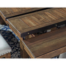  Signature Design by Ashley Moriville Dining Table with Trestle Base Moriville D631-45 Rectangular Dining Room Extension Table (Dining Tables - Rectangle) IMAGE 4