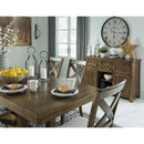 Signature Design by Ashley Moriville Dining Table with Trestle Base Moriville D631-45 Rectangular Dining Room Extension Table (Dining Tables - Rectangle) IMAGE 8