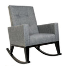  Ateliers St-Jean Lisa-Mary Rocking Fabric Chair Lisa-Mary Rocking Chair - Grey IMAGE 1