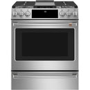  Café 30-inch Slide-in Gas Range with Convection Technology CCGS700P2MS1 IMAGE 2