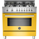  Bertazzoni 36-inch Freestanding Dual-Fuel Range with Convection Technology PRO36 6 DFS GI IMAGE 1