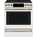  Café 30-inch Slide-in Electric Range with Warming Drawer CCES700P4MW2 IMAGE 1