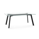 Amisco Lidya Dining Table with Glass Top 50972/25|90271 IMAGE 1